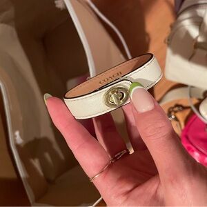 Leather Coach Bracelet